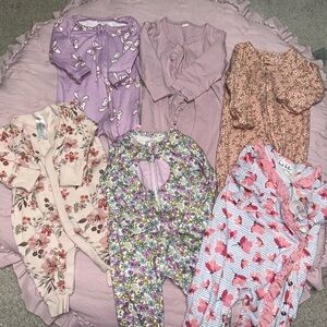 Floral and Patterned Infant Sleeper Set